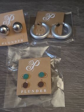 Plunder Earrings - 3 pairs